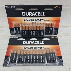 48 AAA Batteries Duracell Power Boost Batteries 2x24 Packs Expire 2037